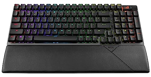 ASUS ROG Strix Scope II 96 Wireless Gaming Keyboard, Tri-Mode Connection, Dampening Foam & Switch-Dampening Pads