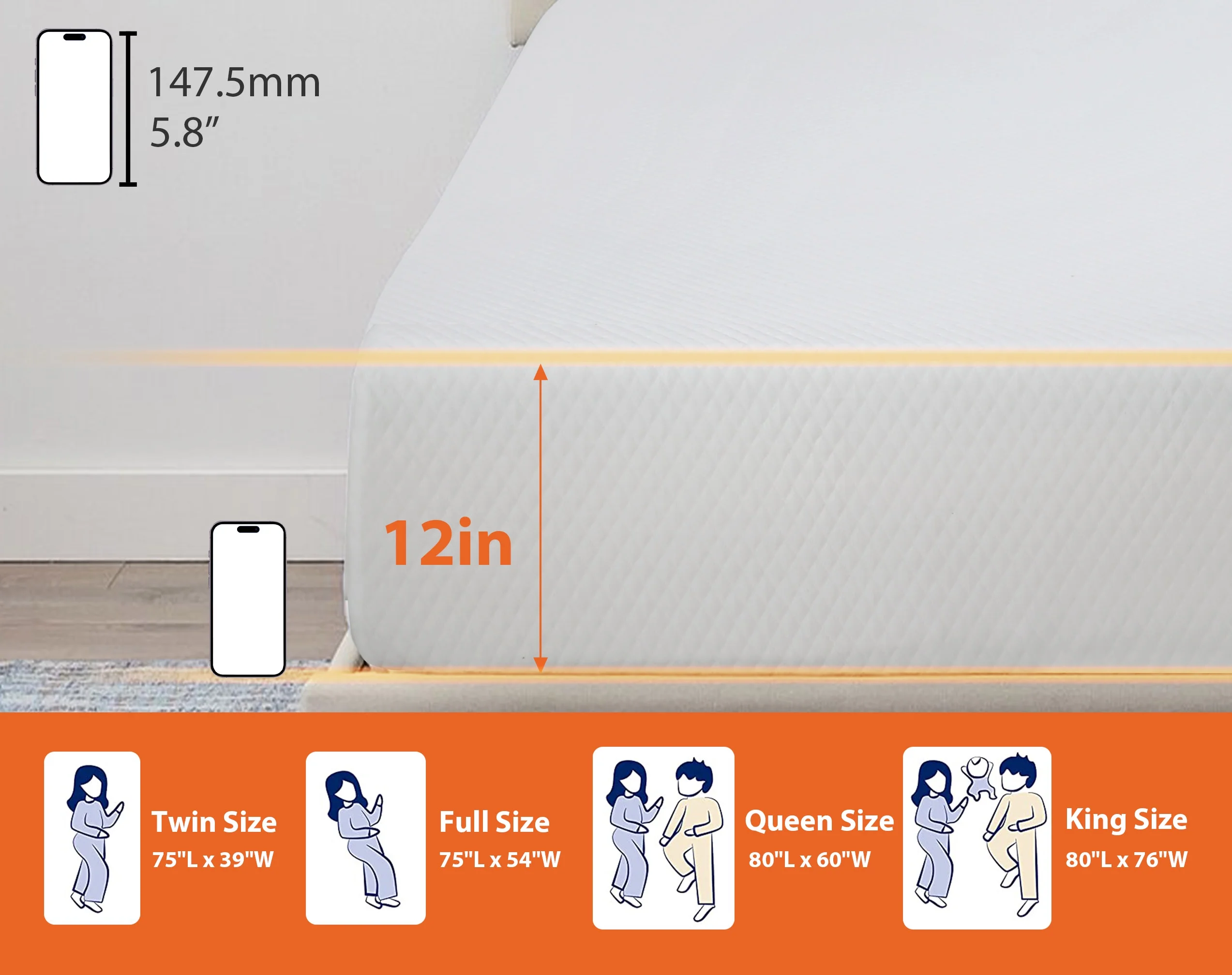 Twin Mattress for Kids, 12 inch Gel Memory Foam Mattress in a Box Twin, Medium Firm Mattress Twin Size, Bed in a Box, CertiPUR-US