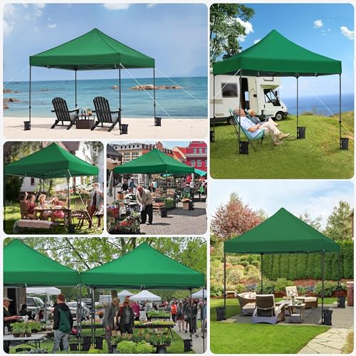 Yaheetech Heavy Duty Pop Up Canopy Tent, 10x20 Commercial Instant Shelter Tent for Wedding, Parties, Adjustable Outdoor Canopy with Wheeled Carry Bag