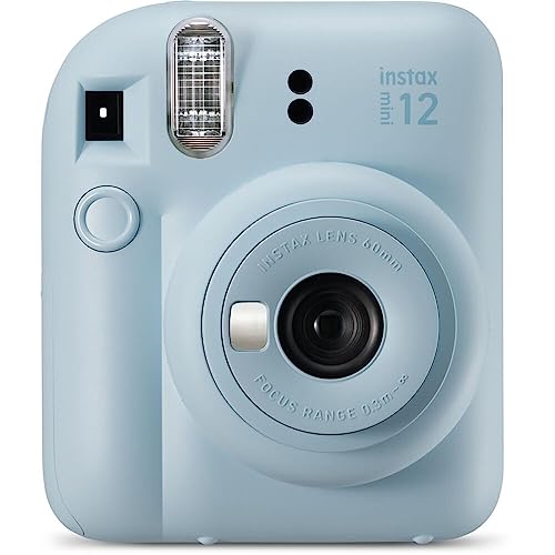 FUJIFILM INSTAX Mini 12 Instant Film Camera | Pastel Blue Bundled with INSTAX Mini Instant Film |40 Exposures + Instax Accessory Bundle + AA