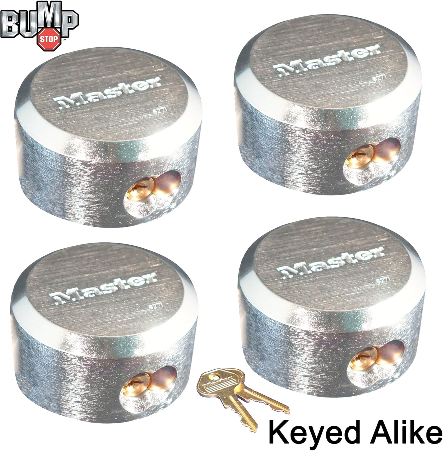 Master Lock Pro Series Hidden Shackle Padlocks, Keyed Alike 6271NKA-6 w/ BumpStop Technology