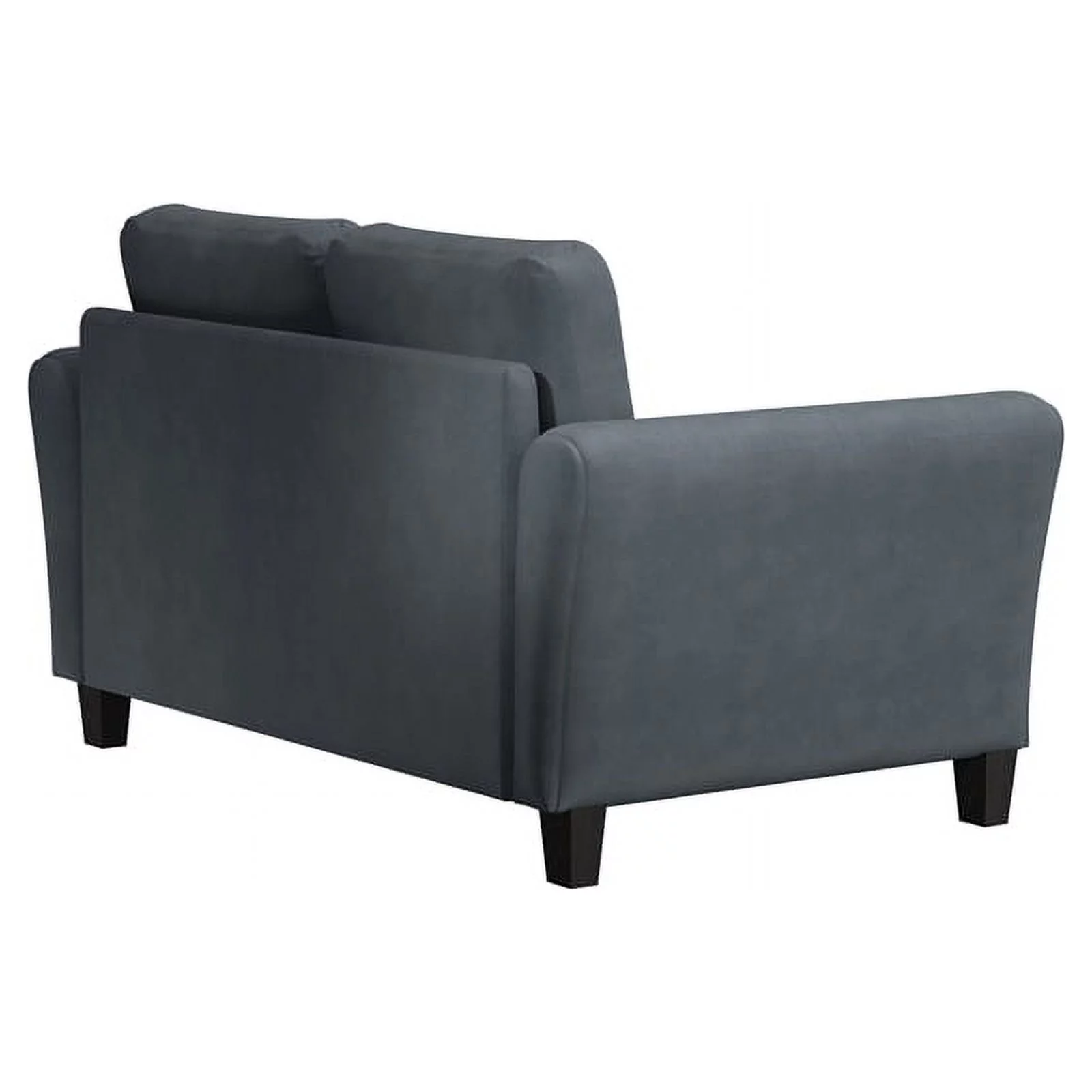 Home Square 2-Piece Set with Upholstery Loveseat and Sofa in Dark Gray