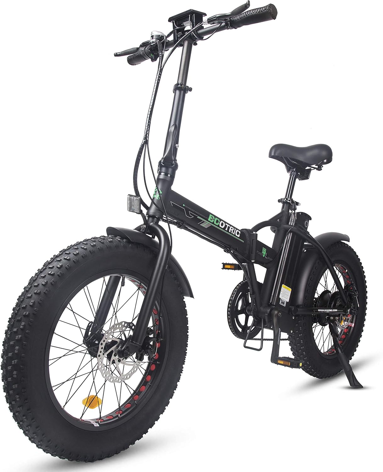 ECOTRIC Electric Bike 500W Foldaway Ebike 20" Fat Tire Folding Electric Bicycle 48V 13AH Lithium Battery Beach Snow Mountain E-Bike Commute Ebike for