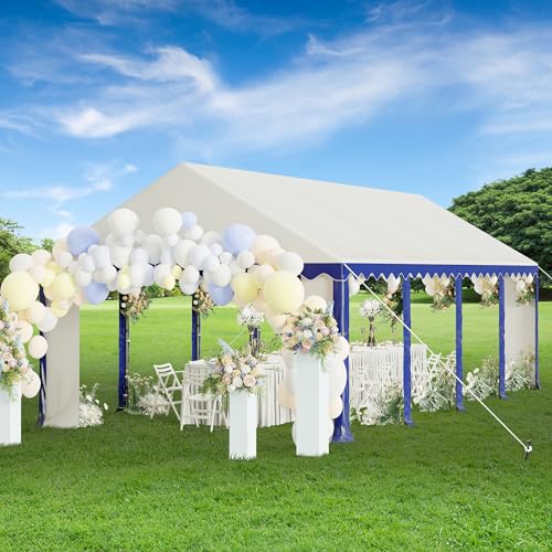PHI VILLA 20'x16' Outdoor Heavy Duty Party Tent Large Commercial Canopy Wedding Event Shelter with Removable Sidewalls & 3 Storage Bags for Patio