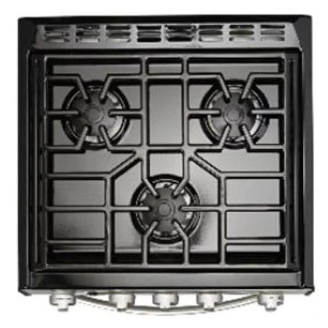 3632A 3 Burners Slide-In 5800 RTU RV Cooktop with Deluxe Grate & Clear Glass Cover RV Cooktop, Silver
