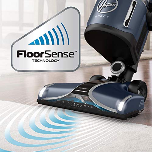 Hoover React Powered Reach Plus Bagless Upright Vacuum Cleaner, with Portable Lift Canister