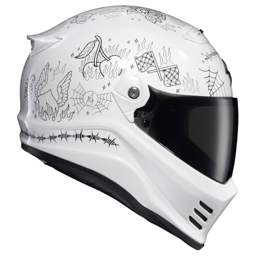 ScorpionEXO Covert FX Full Face Adult Motorcycle Helmet Street Fighter Style with Bluetooth Ready Speaker Pockets DOT ECE 22.06 Approved Unisex