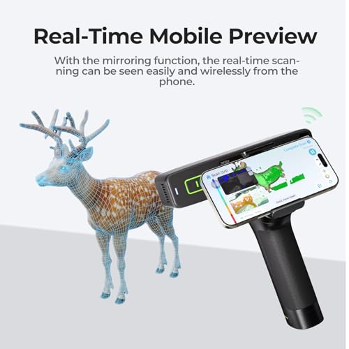 Creality CR-Scan Raptor Pro 3D Scanner for 3D Printing, 22+7 Blue Laser Lines, 30-60fps High Frame Scanning, 24-Bit Full-Color Scans