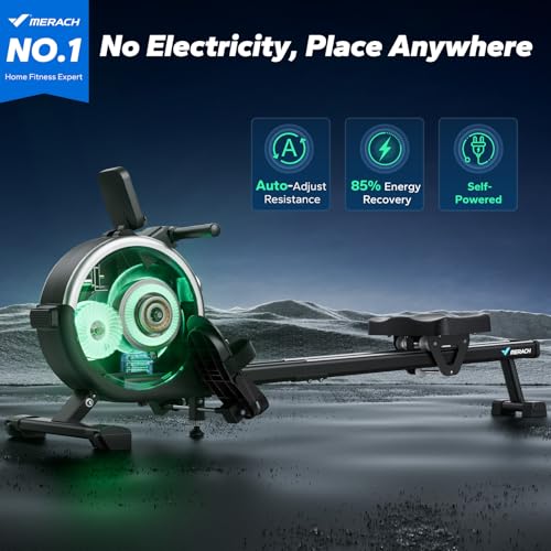 MERACH Rowing Machines for Home, Magnetic Rowing Machine with 16 Levels, Rower Machine of Quiet Resistance