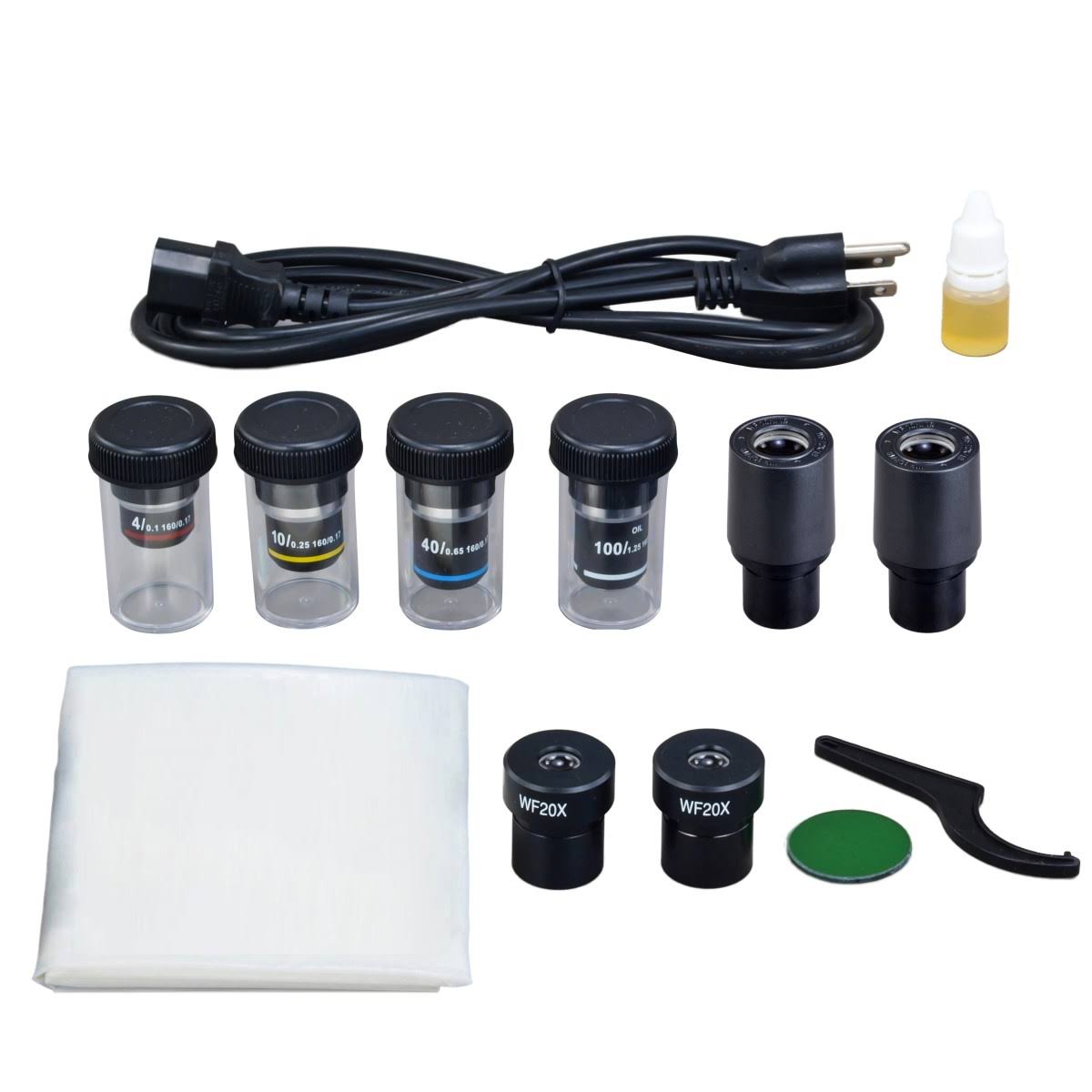 OMAX 40X-2000X LED Binocular Compound Siedentopf Microscope with 9MP Digital Camera