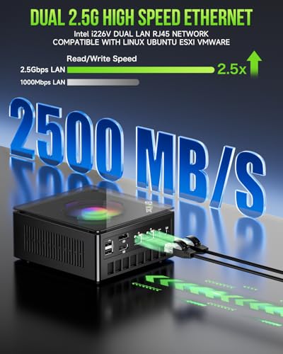 GMKtec Gaming PC, K11 AMD Ryzen 9 8945HS(8C/16T, Up to 5.2GHz), 32GB DDR5 RAM 1TB Mini PC Desktop Computer, Oculink, Dual NIC 2.5GbE LAN