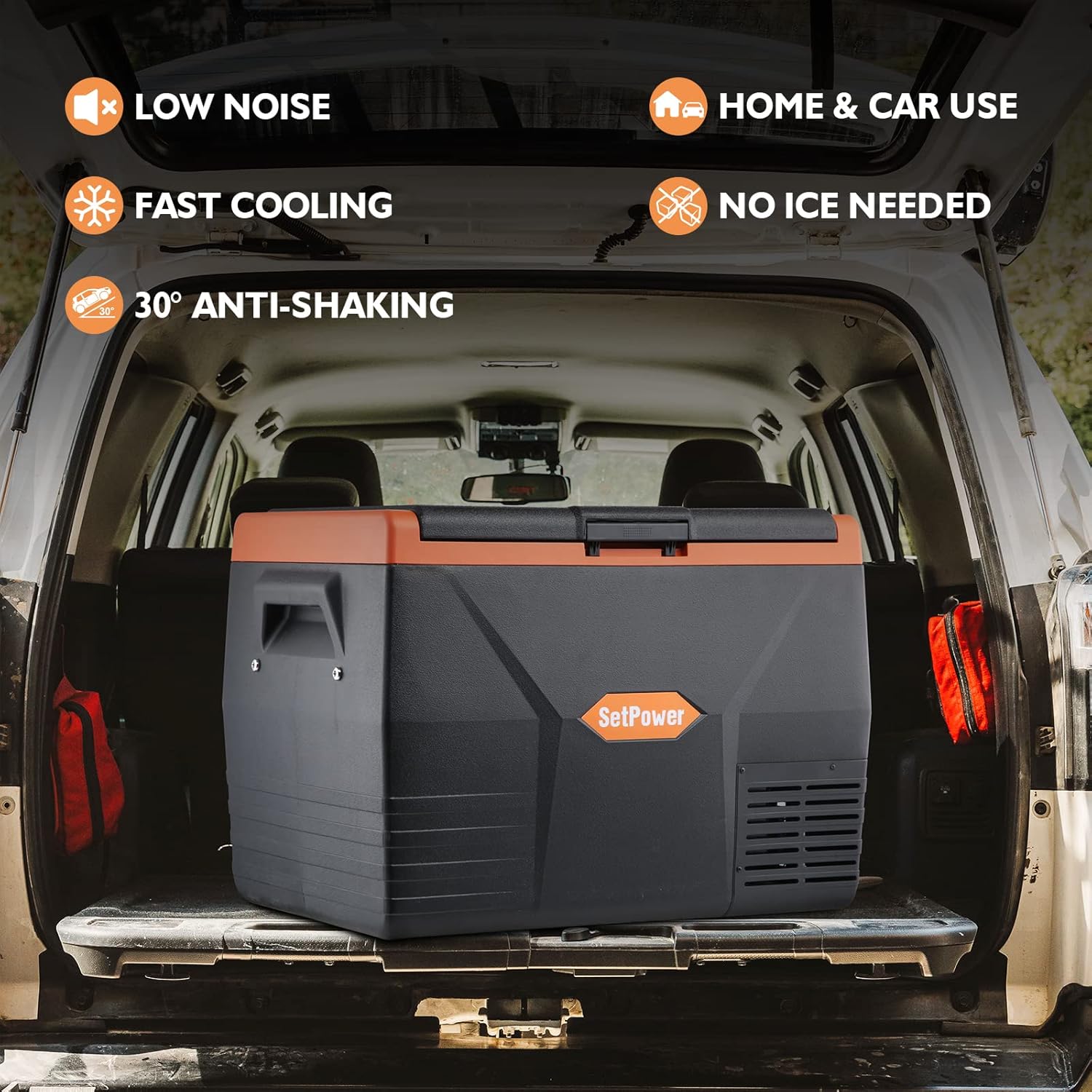 SetPower TC65 12 Volt Refrigerator, Car Refrigerator, Portable Refrigerator, Portable Freezer Fridge, Electric Cooler