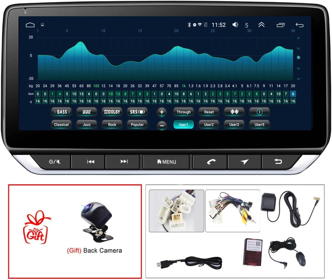 for Toyota Tundra Radio 2007-2013 Sequoia Radio 2008-2018 Android 10 in-Dash Navigation System 10.25inch Touch Screen 4GB+64GB Wireless Carplay