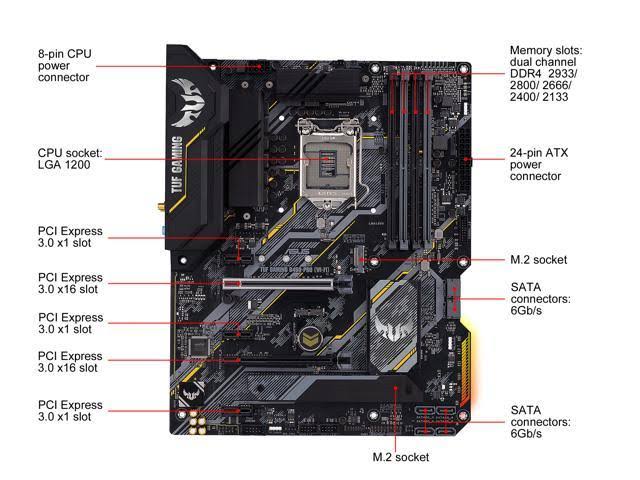 Asus B460 TUF Gaming B460-PRO (Wi-Fi) Intel LGA 1200 ATX Motherboard