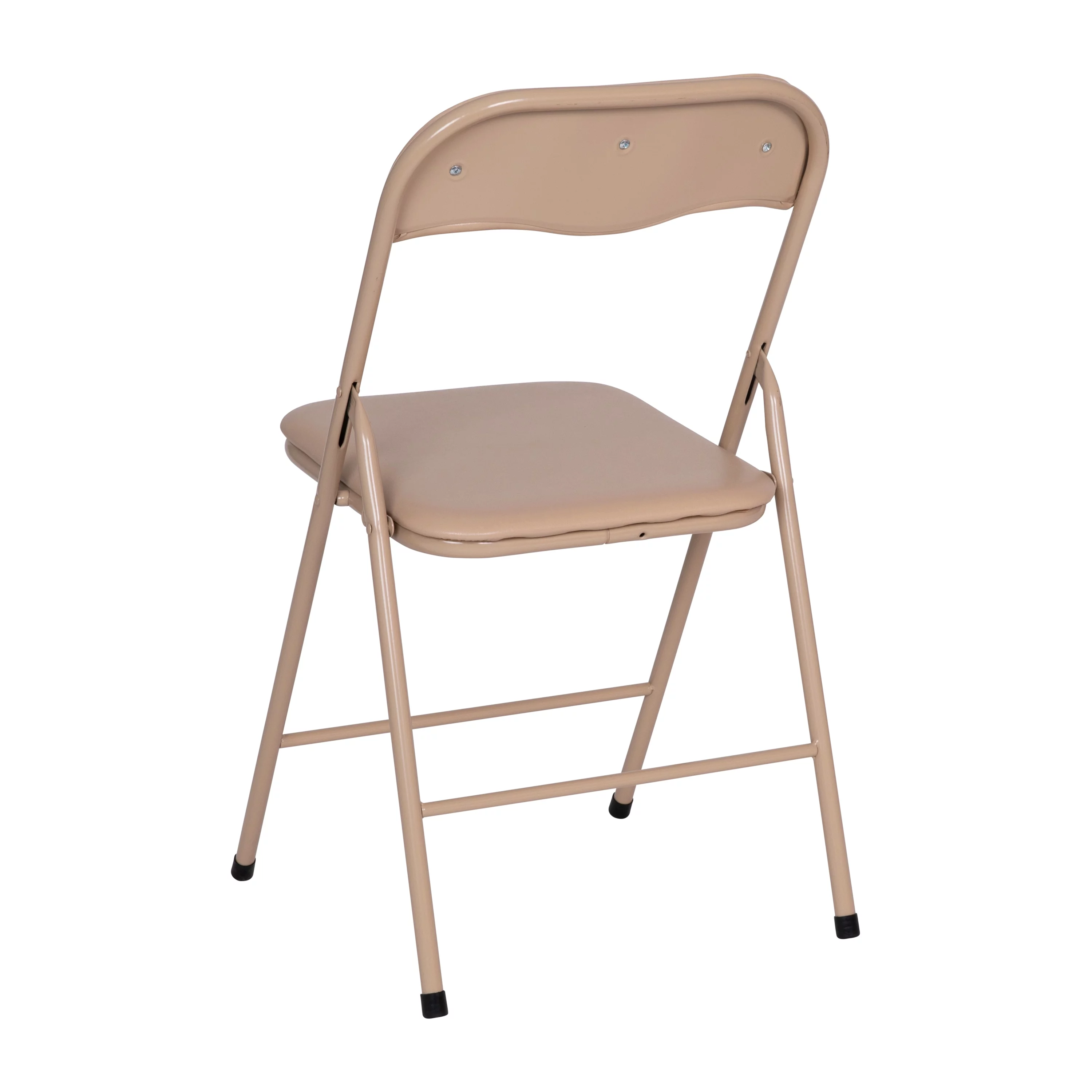 Flash Furniture Madison Vinyl 5-Pcs Folding Game Table and Chair Set, Tan