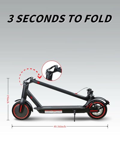 Electric Scooter for Adults, Powerful 500W/1500W Peak Motor, 8.5"/10" Tires, Max 21/28/35 Miles Long Range, Top Speed 19/21/25 MPH, APP