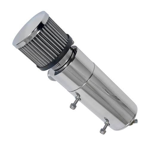 Summit Racing Breather Tanks - Oil Catch Can, -12 AN, Universal, Aluminum, Round | Summit Racing Equipment 300107