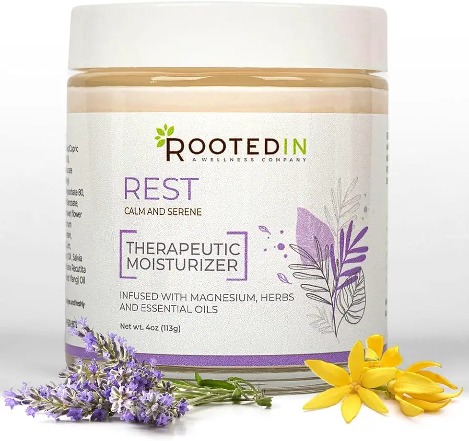 Rest Magnesium Cream for Sleep, Body Butter with Lavender, Passion Flower & Chamomile Essential Oil - 11