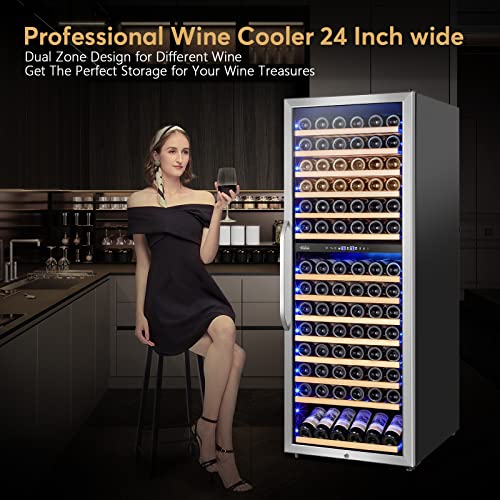 Cigar Electric Humidor, 35L 250 Counts Large Capacity Thermostatic Electric Cigar Cooler Cabinet with Digital LED Screen, Safety Lock