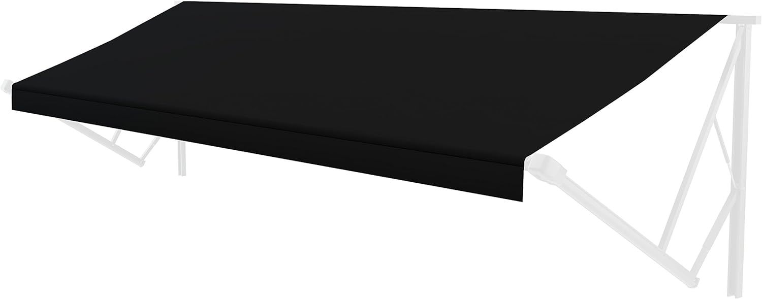 Solera Universal Fit Heavy-Duty Vinyl RV Patio Awning Replacement Fabric Black Fade 14' Awning (13'4" Fabric)