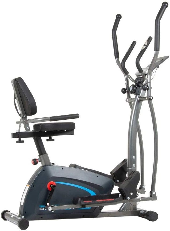 Body Champ 3-in-1 Exercise Machine, Trio Trainer, Elliptical and Upright Recumbent Bike