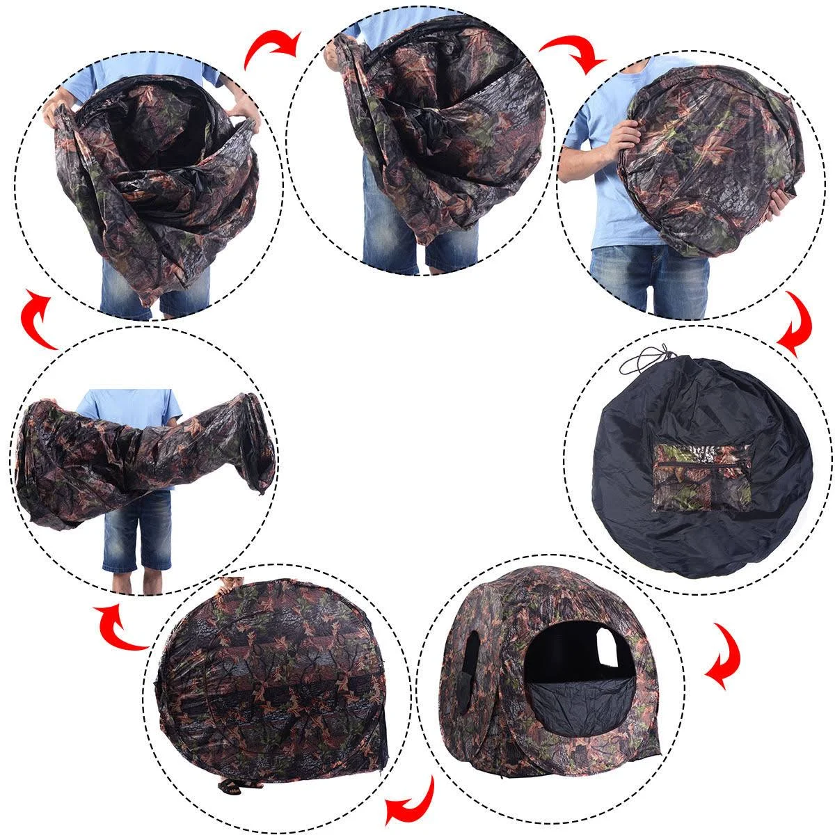 Portable Pop Up Ground Camo Blind Hunting Enclosure
