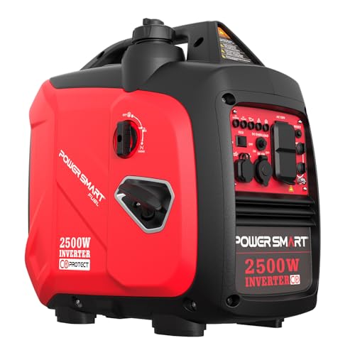 PowerSmart 2500-Watt Portable Inverter Generator with Super Quiet for Camping
