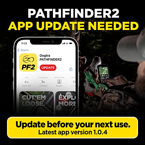 Dogtra Pathfinder 2 Additional Receiver Dog GPS Tracker e Collar Green LED Light No Monthly fees Free App Waterproof Smartwatch Control Satellite