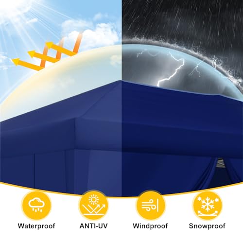COBIZI Canopy 10x20 Pop Up Canopy Tent with 6 Sidewalls Party Tents for Parties Weddings Backyard Waterproof Canopy Outdoor Commercial Canopy Event