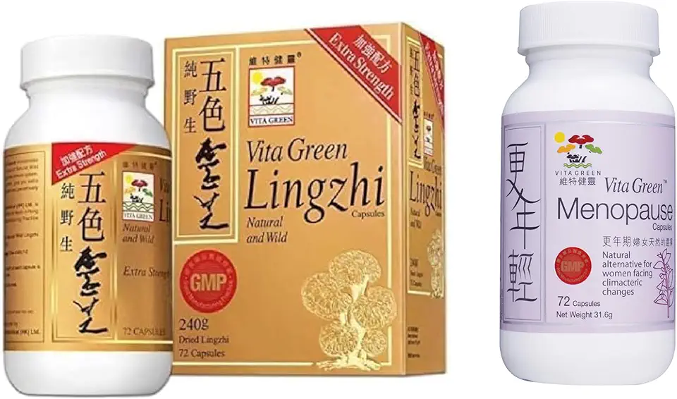 Vita Green Reishi Mushroom Lingzhi & Menopause Supplements Bundle - Kansas Nuitrition - HNZSDS