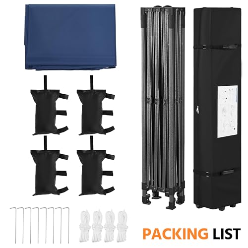 Yaheetech Heavy Duty Pop Up Canopy Tent, 10x20 Commercial Instant Shelter Tent for Wedding, Parties, Adjustable Outdoor Canopy with Wheeled Carry Bag