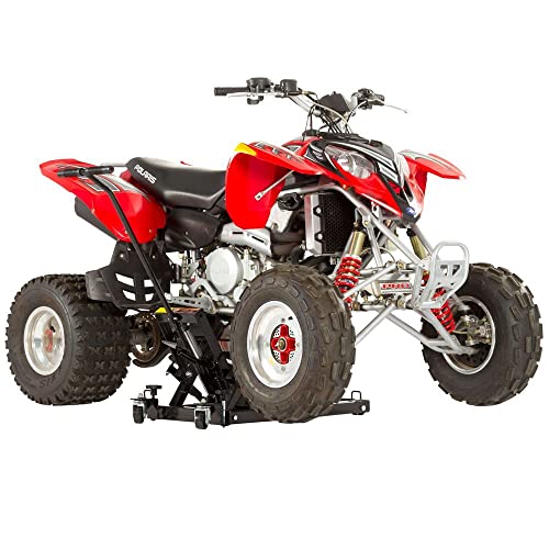 Black Widow Motorcycle or ATV Lift Jack Stand Hydraulic Operation Steel, 1,500 lb. Capacity