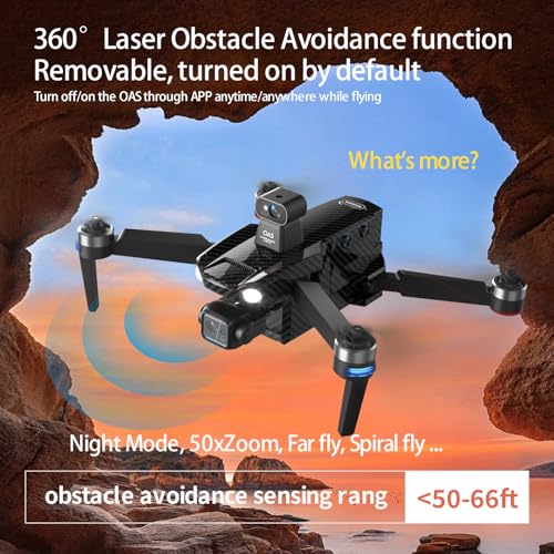 Upgraded Professional Drones with Camera for Adults 4K HD 3 Axis Gimbal EIS, 360&deg; Obstacle Avoidance, Payload Release