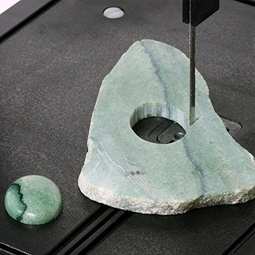 Inland Craft DB-100 Band Saw Machine, Tabletop Wet Saw for Glass, Stone, Plastic, Coral, Mosaics Crafting, Stained Glass Cutter