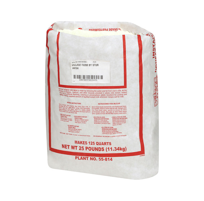 Village Farm by Sturm Instant Nonfat Dry Milk, 25 Pounds