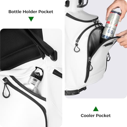 Findway 14 Way Golf Stand Bag, Lightweight Golf Bag with Stand for Men Women, Golf Club Carry Bag with Dual Strap, Full Length Dividers