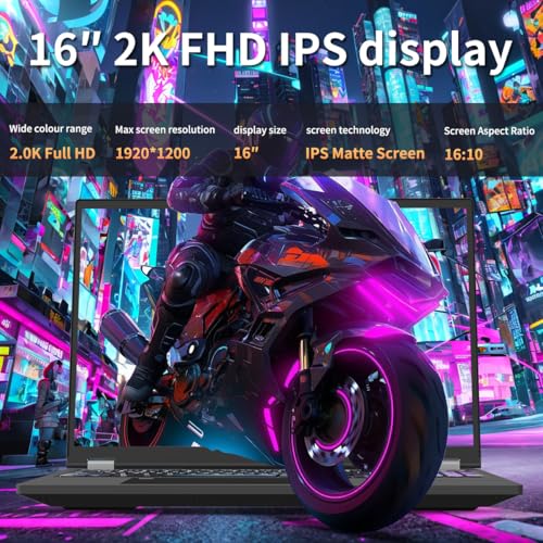 Gaming Laptop 15.6" FHD,Intel N95 Turbo Boost 3.4GHz,16GB DDR4 + 512GB SSD,RGB Backlit Keyboard & Fingerprint Unlock