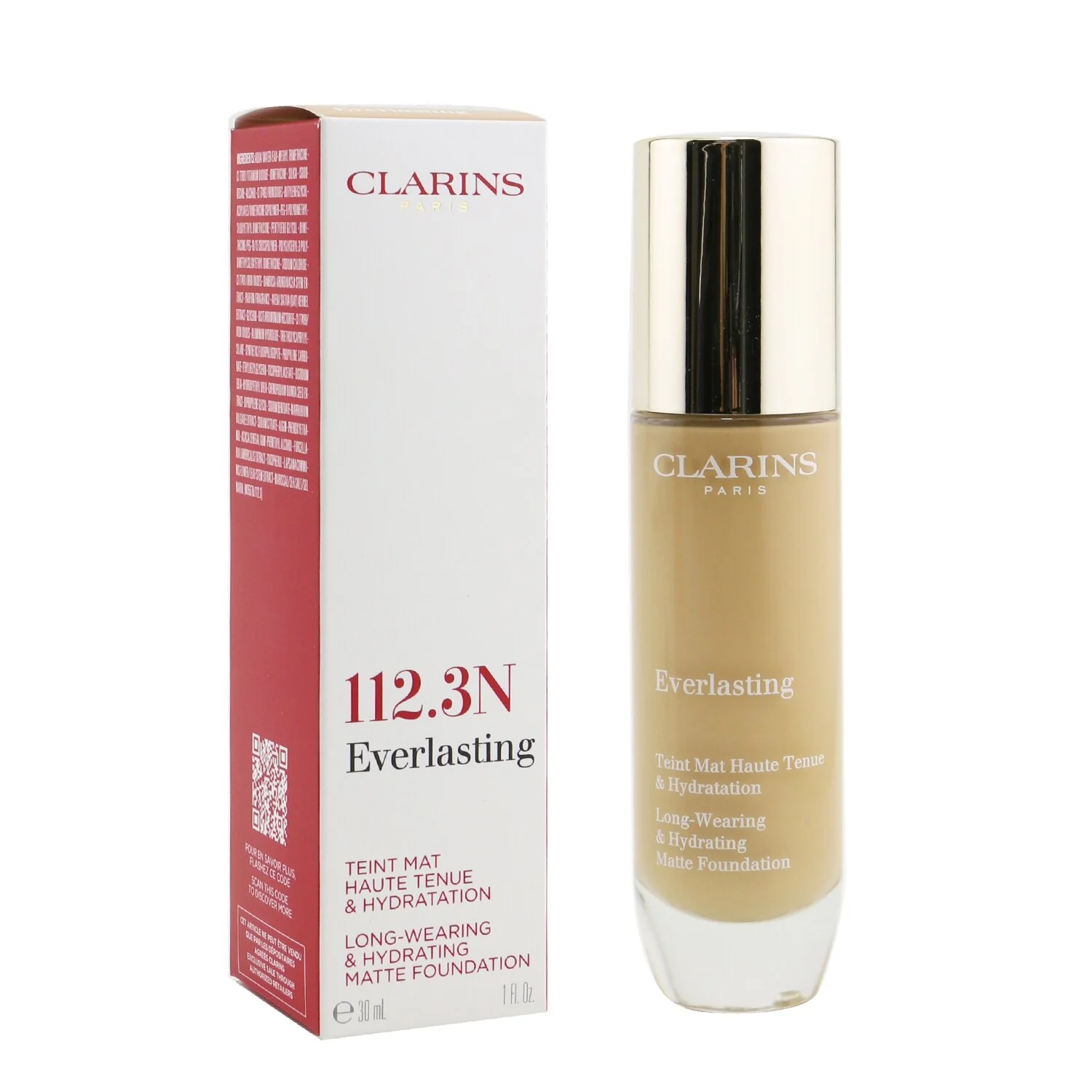 Clarins Everlasting Long Wearing & Hydrating Matte Foundation - # 109C Wheat  30ml/1oz