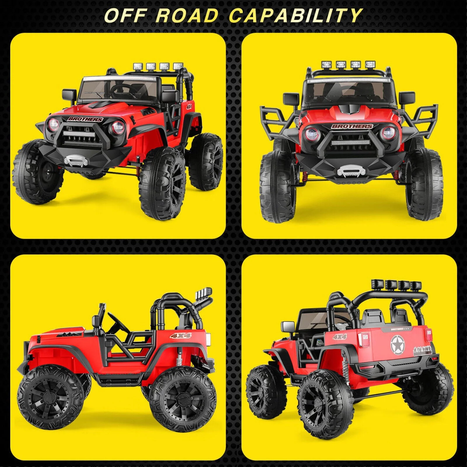 2-Seater 24V Electric Ride-On Truck with Bluetooth and Remote Control - 400W Power - Curated Treasures Market