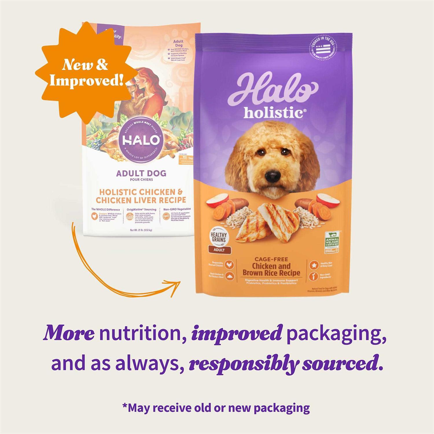 Halo Holistic Chicken &amp; Chicken Liver Adult Dry Dog Food - Pet Supplies online store