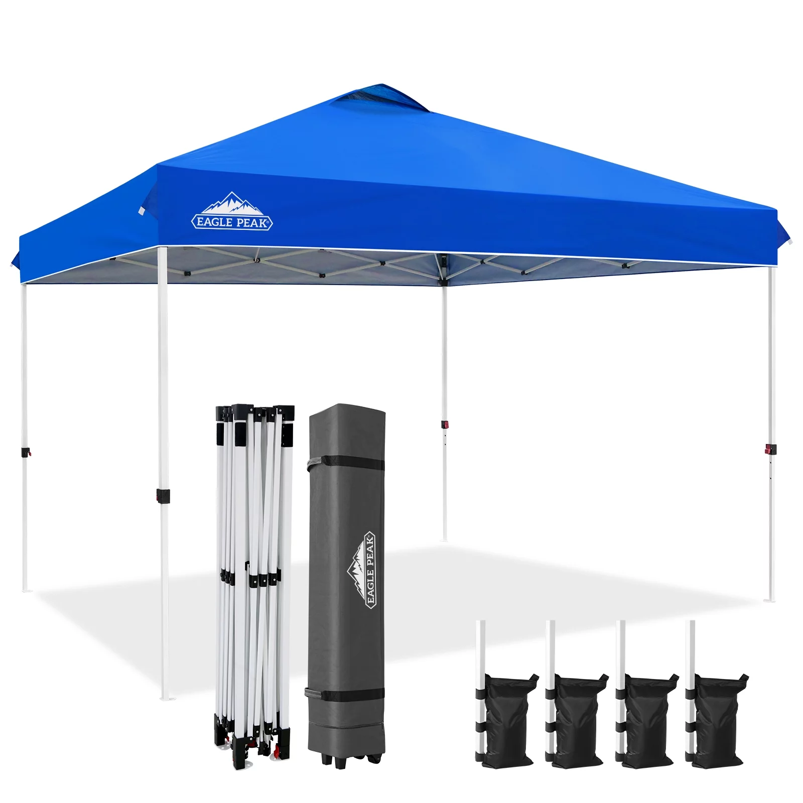 EAGLE PEAK 12 x 12 Pop Up Canopy Tent Instant Outdoor Canopy Easy Set-up Straight Leg Folding Shelter - Radiant Selections