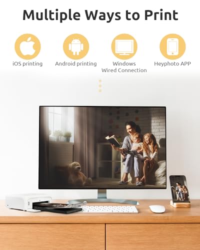 HPRT 4x6'' Portable Photo Printer – Instant Full-Color Photo Printer for Phone/Laptop/MacBook