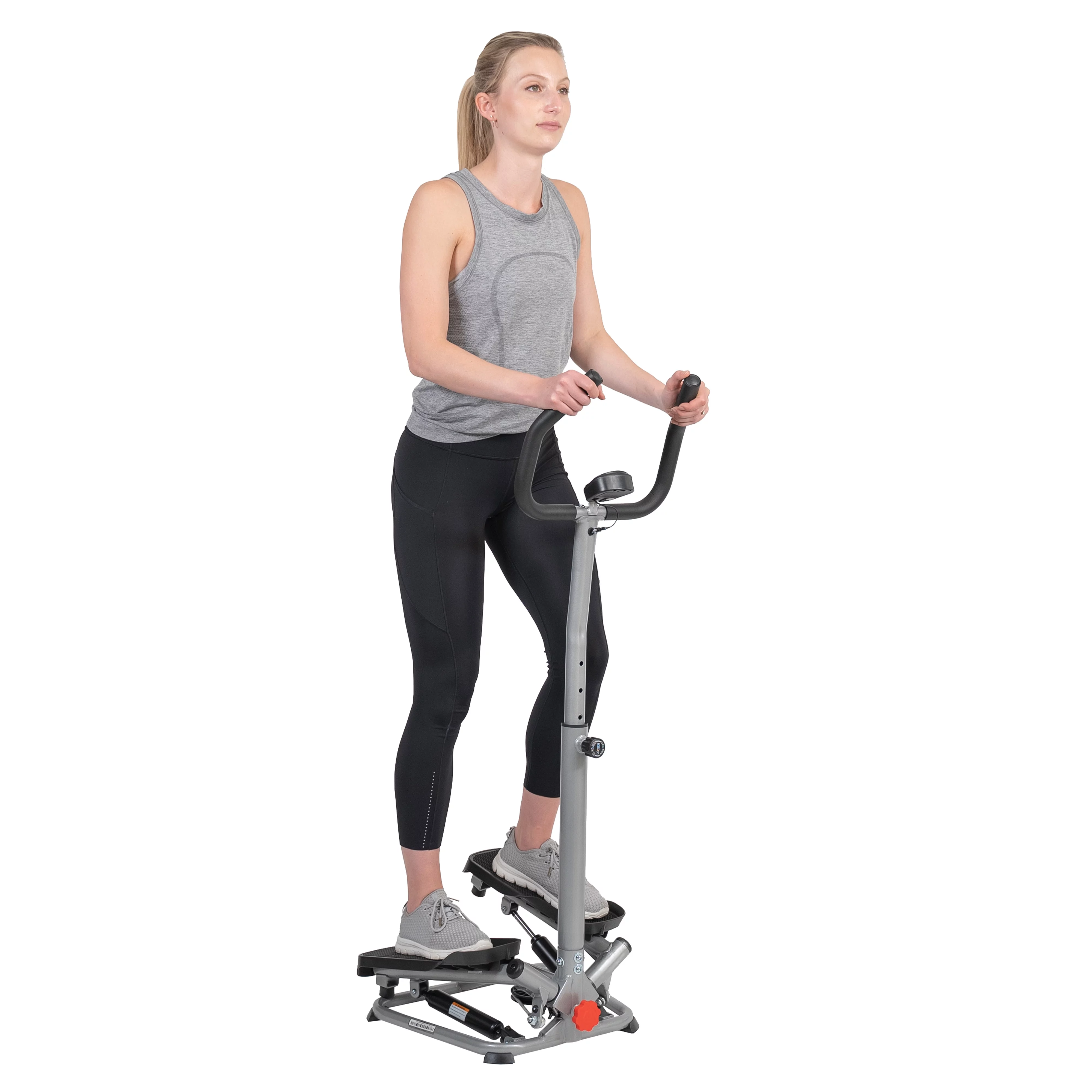 Sunny Health & Fitness Mini Twister, Stair Stepper, Climber Machine with Handlebar for Total Body Toning, SF-S020027