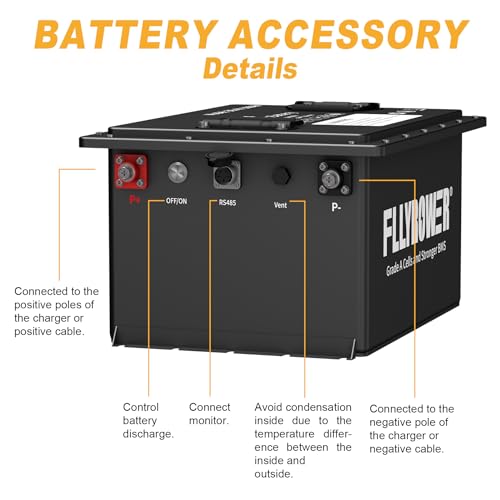 FLLYROWER 12V Lithium Battery 100AH With BMS and 16500 Deep Cycles 12V 100AH Lifepo4 Battery Grade A Cells for Marine Trolling Motor RV camping Solar