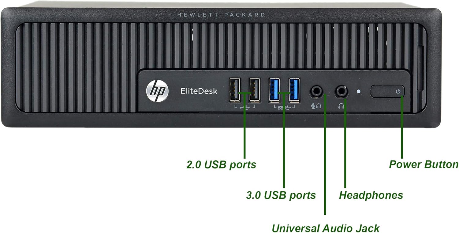 HP 800 G1 Ultra Small Desktop Computer PC, Intel Core i5 Processor, 8GB Ram, 120GB SSD, 500GB HDD, HP 22 Inch Monitor,WIFI & Bluetooth