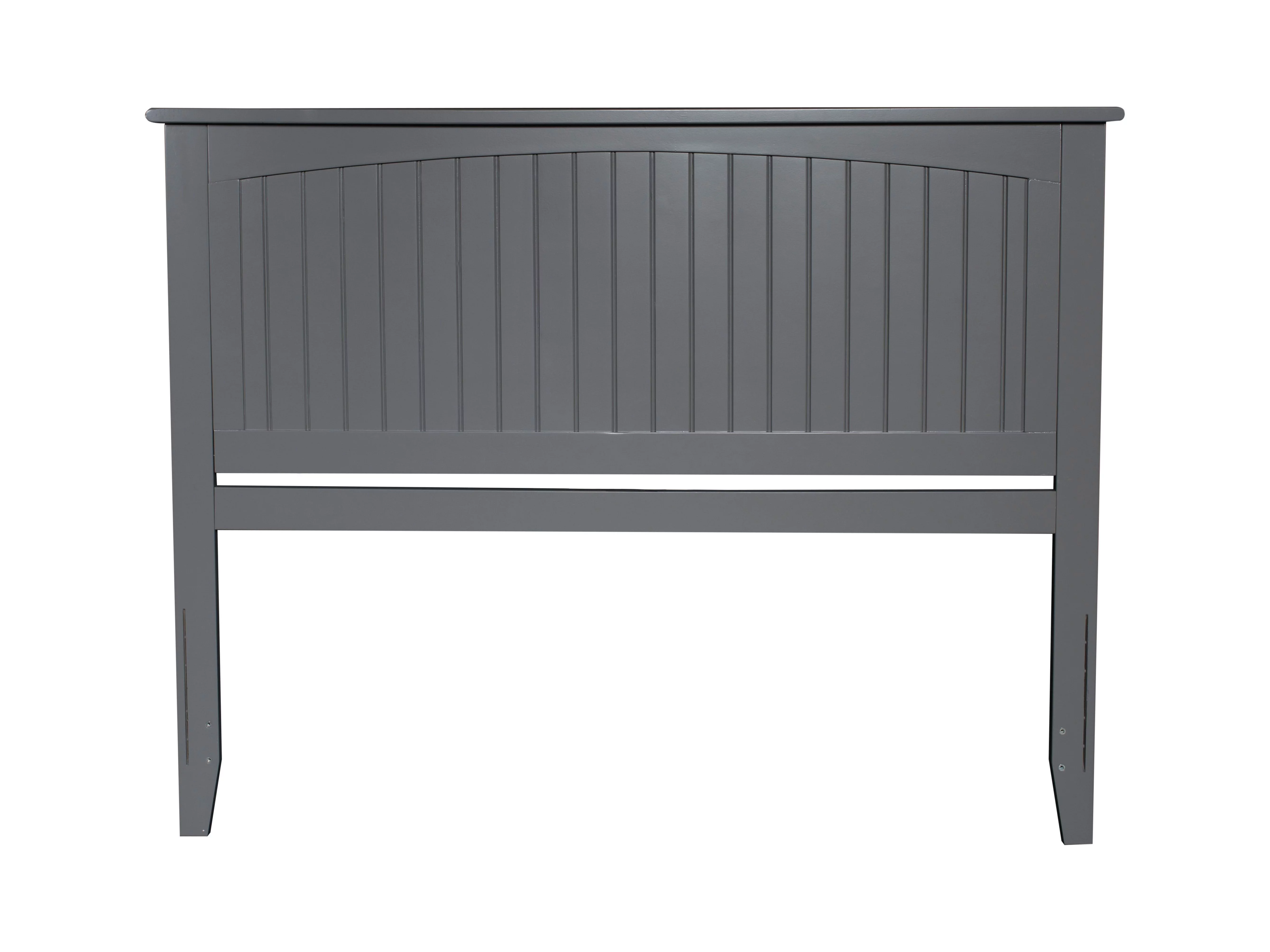 AFI Nantucket Queen Wood Panel Headboard with Device Charger in Gray - Radiant Selections