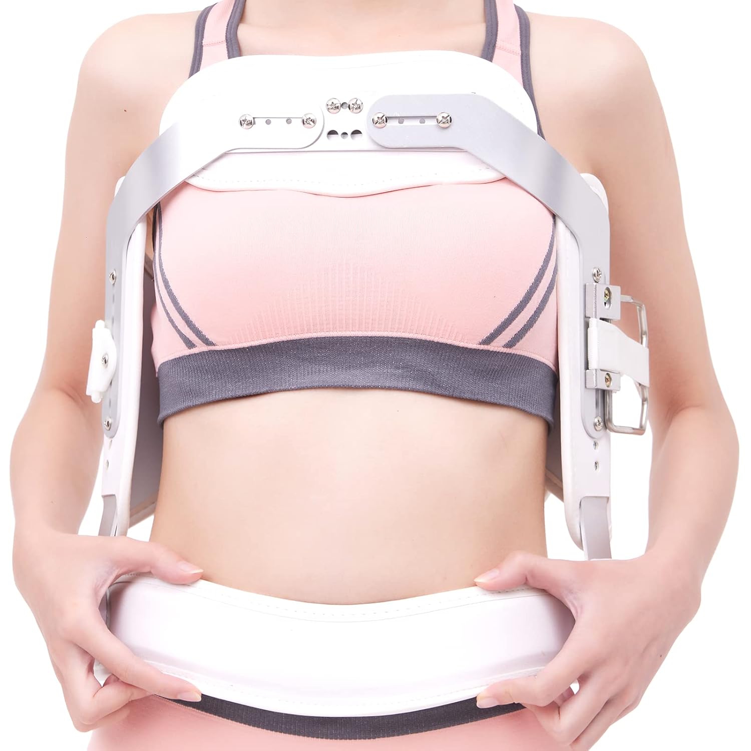 Hyperextension Back Brace Orthotics Jewett Brace for Thoracic & Lumbar Spine Flexion, Spine Compression Fractures(Medium)