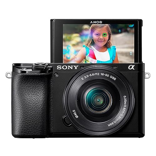 Sony a6100 Mirrorless Camera with 16-50mm Lens, 128GB Extreem Speed Memory,Microphone, 120LED Video Light, Tripod, Filters, Hood, Grip