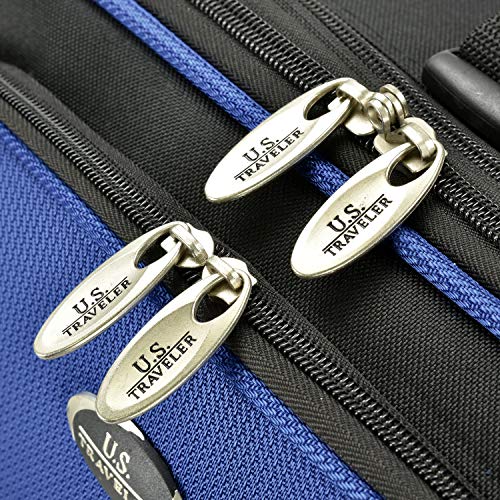 U.S. Traveler New Yorker Lightweight Softside Expandable Travel Rolling Luggage, Gray, 4-Piece Set (15/21/25/29)