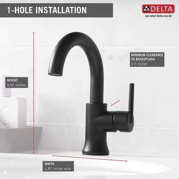 Delta Trinsic Single Handle High-Arc Bathroom Faucet 559HA - Shop Hardware Tools Online Store